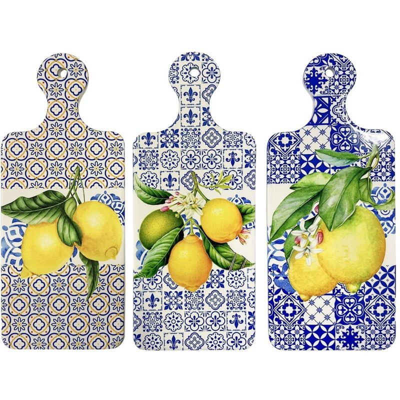 foto del prodotto signes grimalt tavolo da cucina tavolo da taglio limoni 3 uni. wheelle blu 12x29x1cm 28413