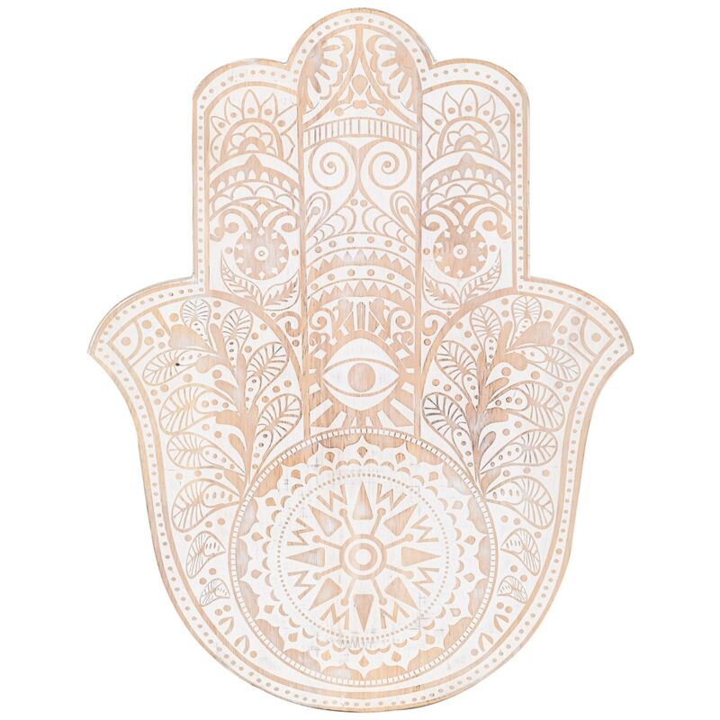 foto del prodotto signes grimalt tavolo da muro adorno piatti di legno marrone orano faltima wall 2x36x46cm 28498