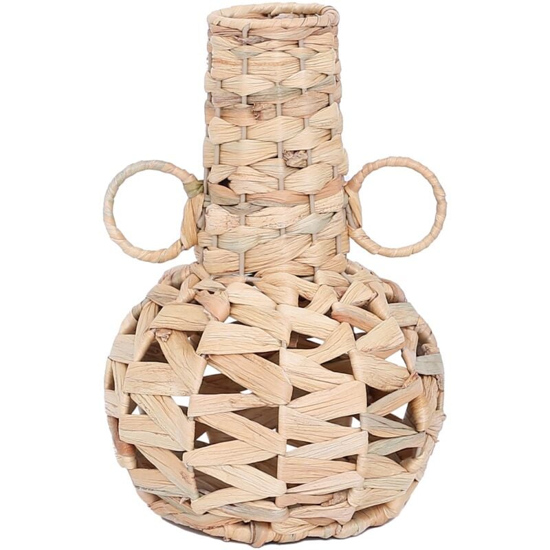 foto del prodotto signes grimalt vaso beige di palma e alghe marine, decorazione domestica naturale, vaso in stile boho, accessorio decorativo