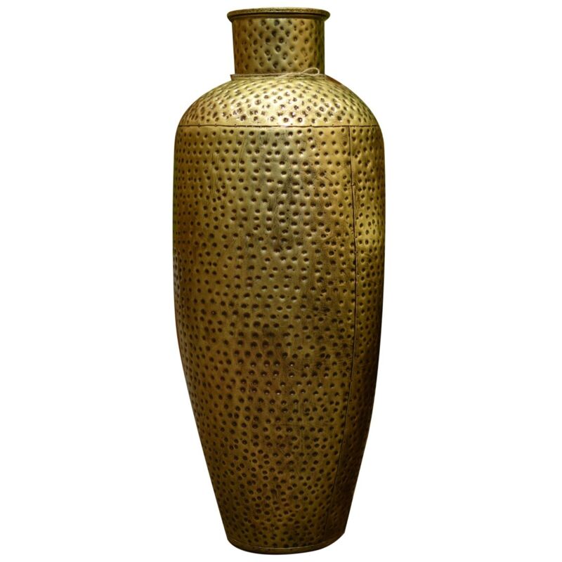 foto del prodotto signes grimalt vaso etnico in latta dorata da 75 cm per decorazioni domestiche e regali