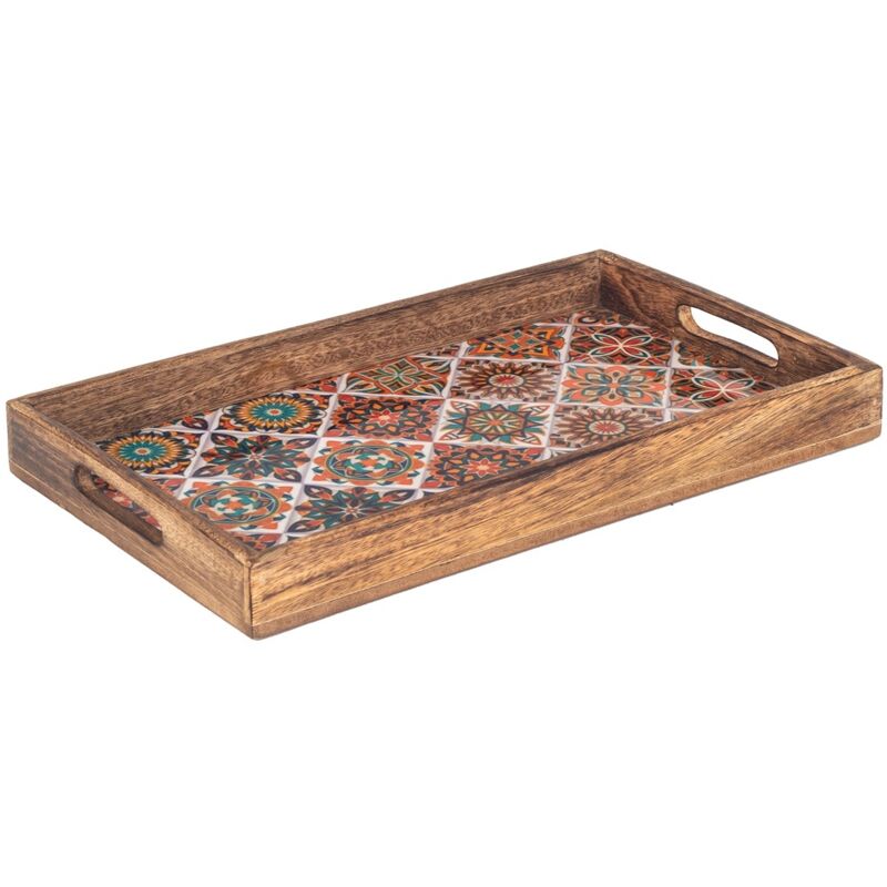 foto del prodotto signes grimalt vassoio da cucina scatole per vassoi da cucina e vassoi marroni 22x38x5cm 27879
