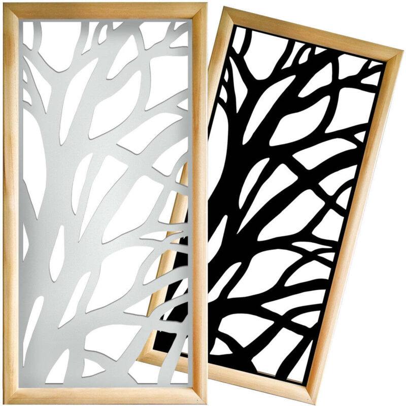 foto del prodotto signorbit - alberi - moduli decorativi in legno e pvc - colore: bianco - misura: 47x94 cm
