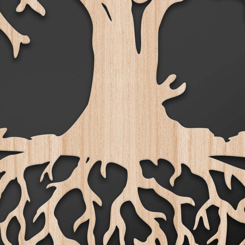 foto del prodotto signorbit albero della vita quadro arredo lasercut composito legno e pvc misura 40x40 cm