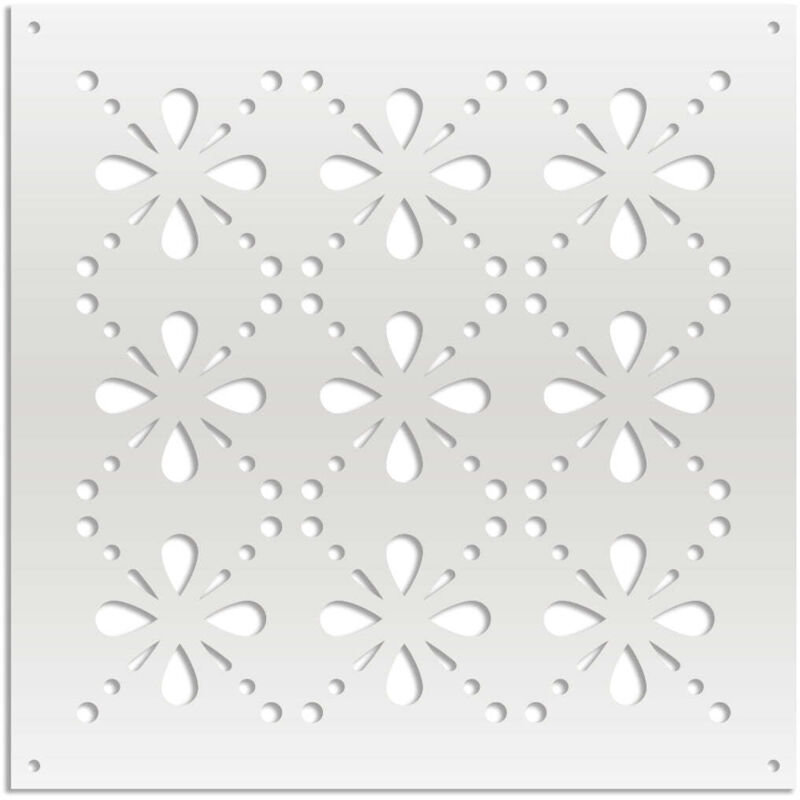 foto del prodotto signorbit blee pannello in pvc traforato parasole colore bianco misura 48x48 cm
