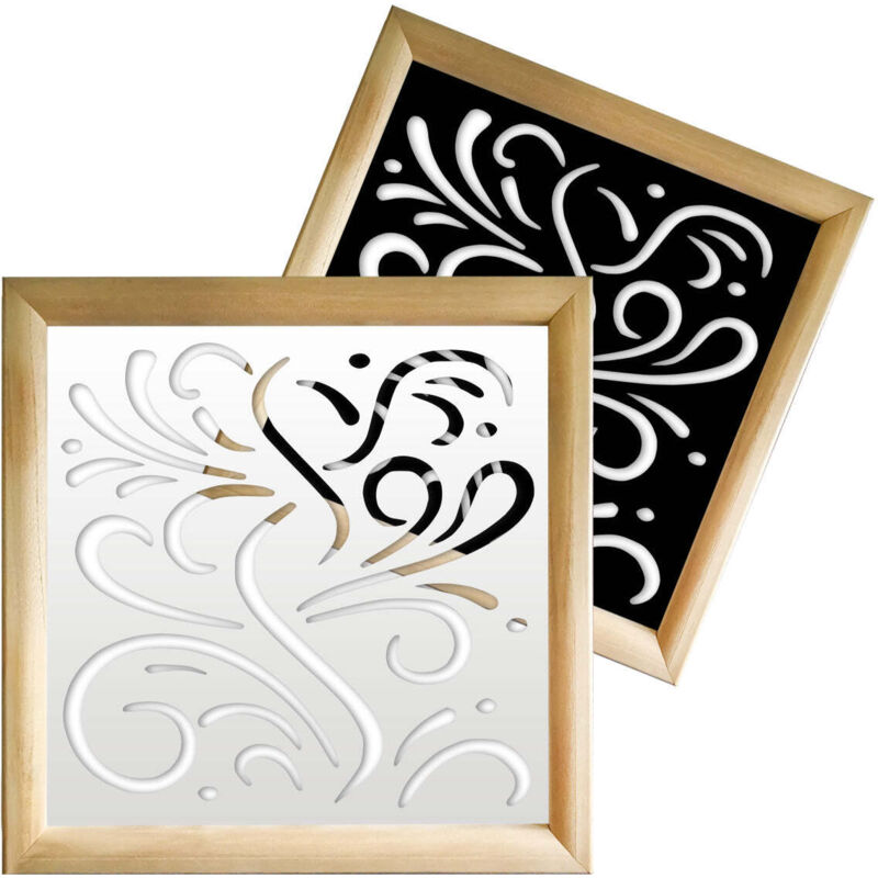 foto del prodotto signorbit blow moduli decorativi in legno e pvc colore bianco misura 48x48 cm