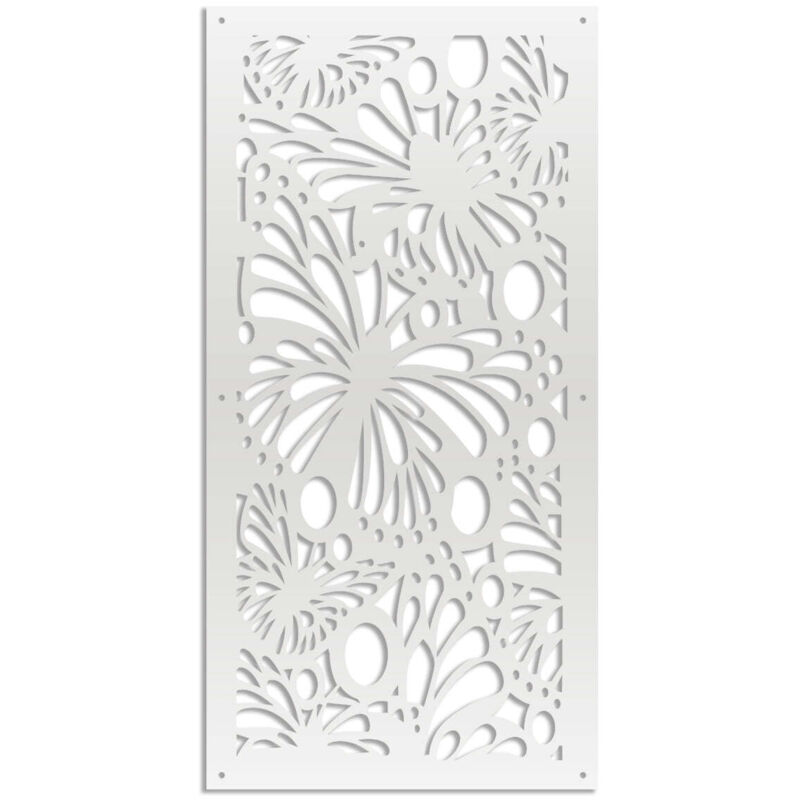 foto del prodotto signorbit - butterfly - pannello in pvc traforato - parasole - colore: bianco - misura: 50x150 cm