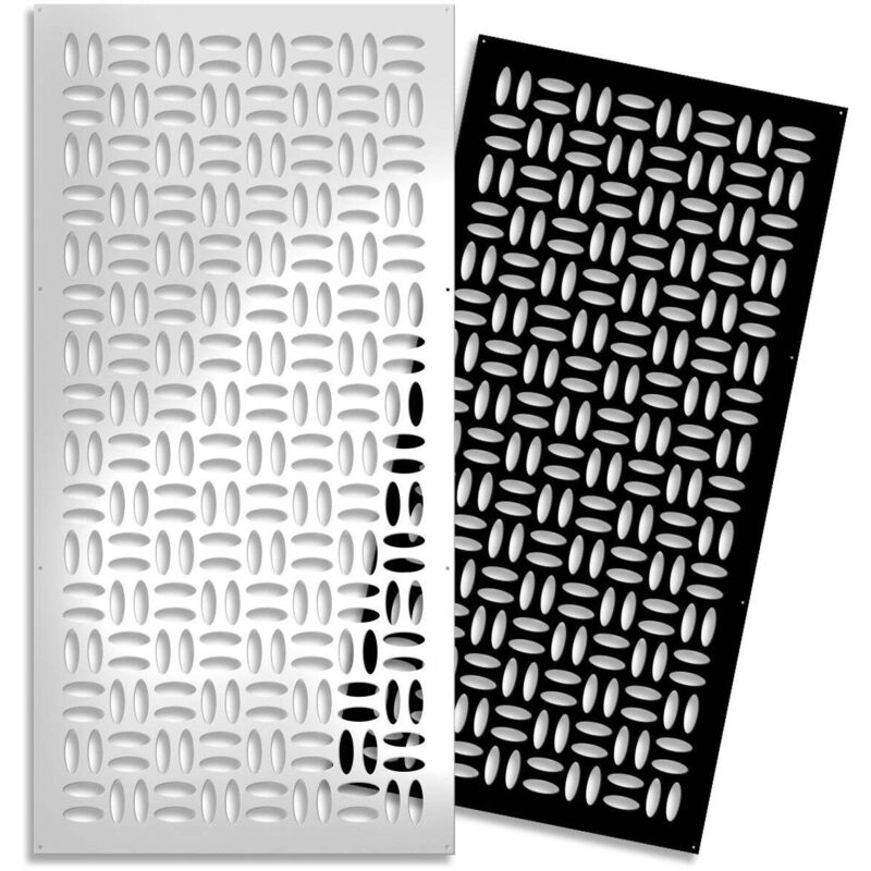 foto del prodotto signorbit chips pannello in pvc traforato parasole misura 98x198 cm colore bianco