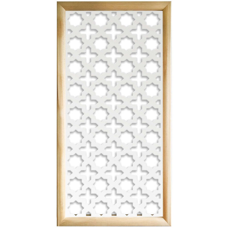 foto del prodotto signorbit cross moduli decorativi in legno e pvc colore bianco misura 47x94 cm