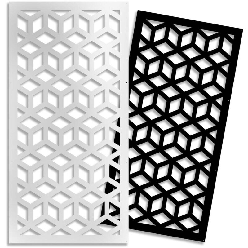 foto del prodotto signorbit cubo pannello in pvc traforato parasole colore bianco misura 47x94 cm