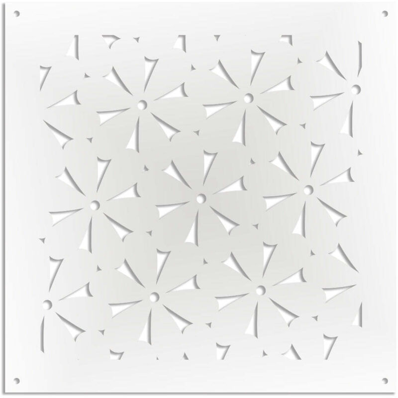 foto del prodotto signorbit - daisy - pannello in pvc traforato - parasole - colore: bianco - misura: 48x48 cm