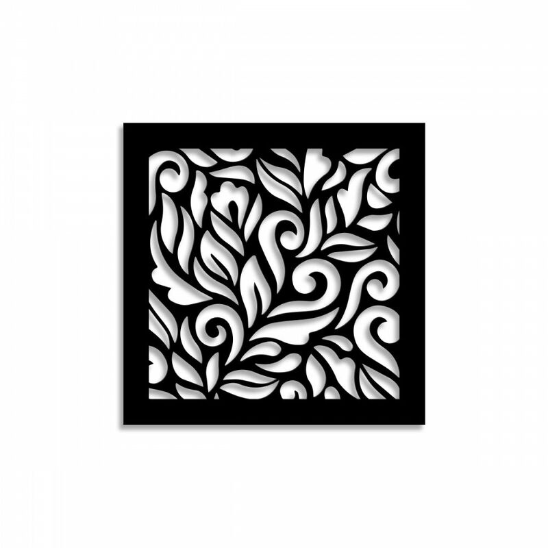 foto del prodotto signorbit decor pannello in pvc traforato spessore 10mm colore nero misura 48x48 cm