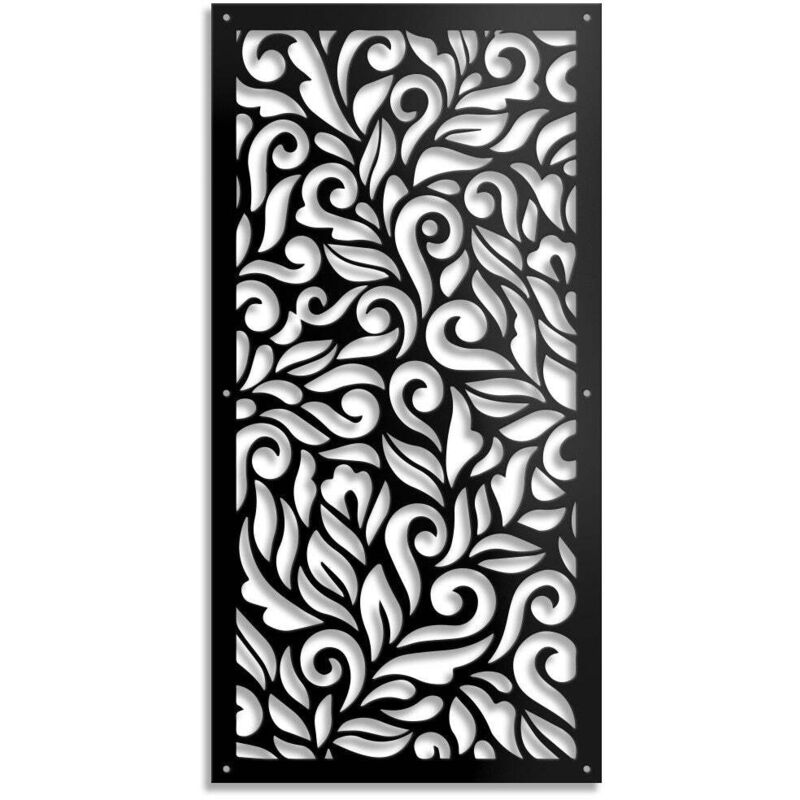 foto del prodotto signorbit - decor - pannello in pvc traforato - spessore 10mm - colore: nero - misura: 98x198 cm