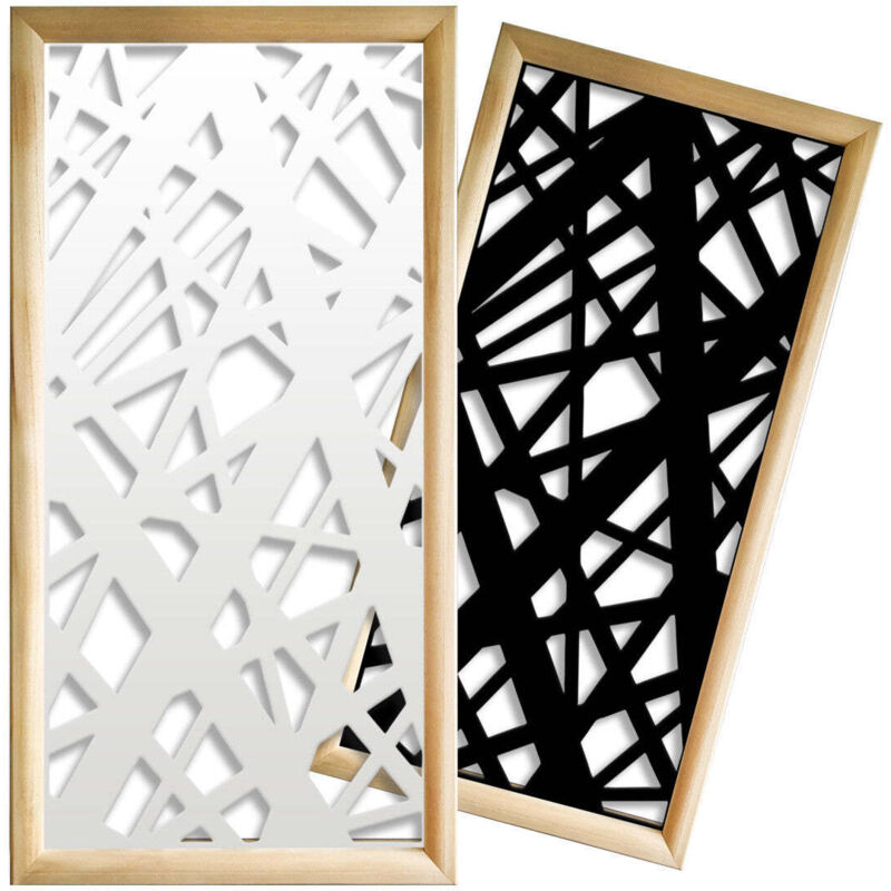 foto del prodotto signorbit diagonal large moduli decorativi in legno e pvc colore nero misura 47x94 cm