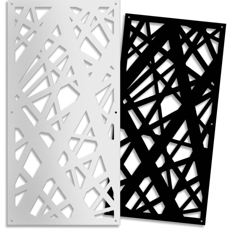 foto del prodotto signorbit - diagonal large - pannello traforato in pvc - 10mm spessore - colore bianco - misura 47x94 cm