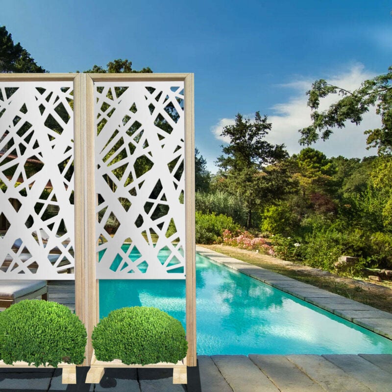 foto del prodotto signorbit diagonal large separ paravento modulabile 70x190cm in legno e pvc colore bianco
