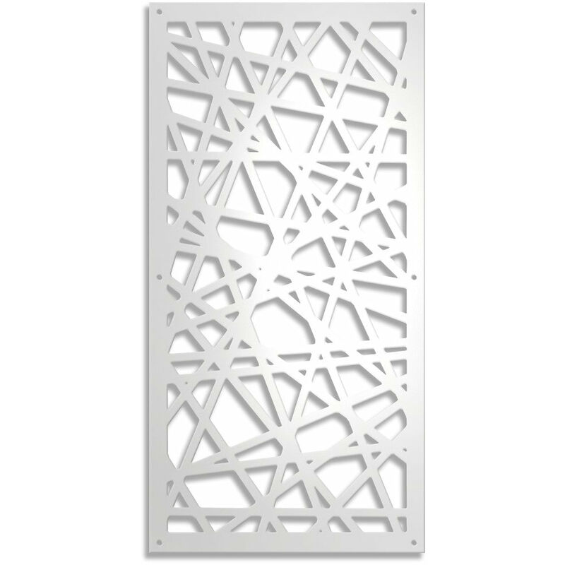 foto del prodotto signorbit - diagonal small - pannello traforato in pvc - 10mm spessore - colore bianco - misura 73x148 cm