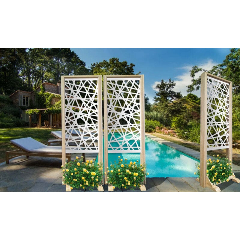 foto del prodotto signorbit - diagonal small - separè - paravento modulabile - 70x190cm - in legno e pvc - colore bianco