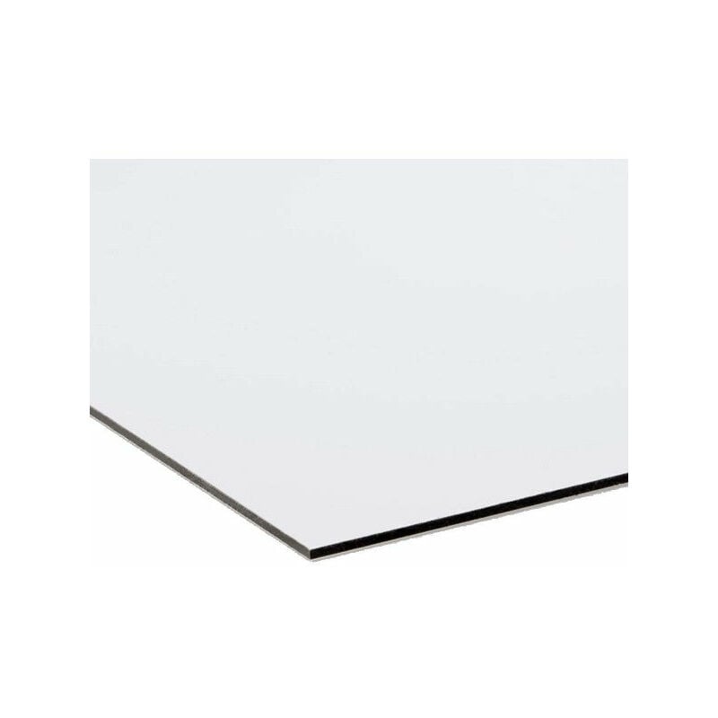 foto del prodotto signorbit - dibond pannello composito in alluminio con spessore di 3 mm colore bianco - colore bianco - misura 50x50 cm