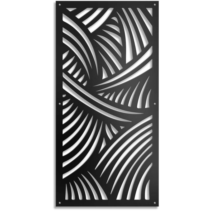 foto del prodotto signorbit fasce pannello in pvc traforato parasole colore nero misura 73x148 cm