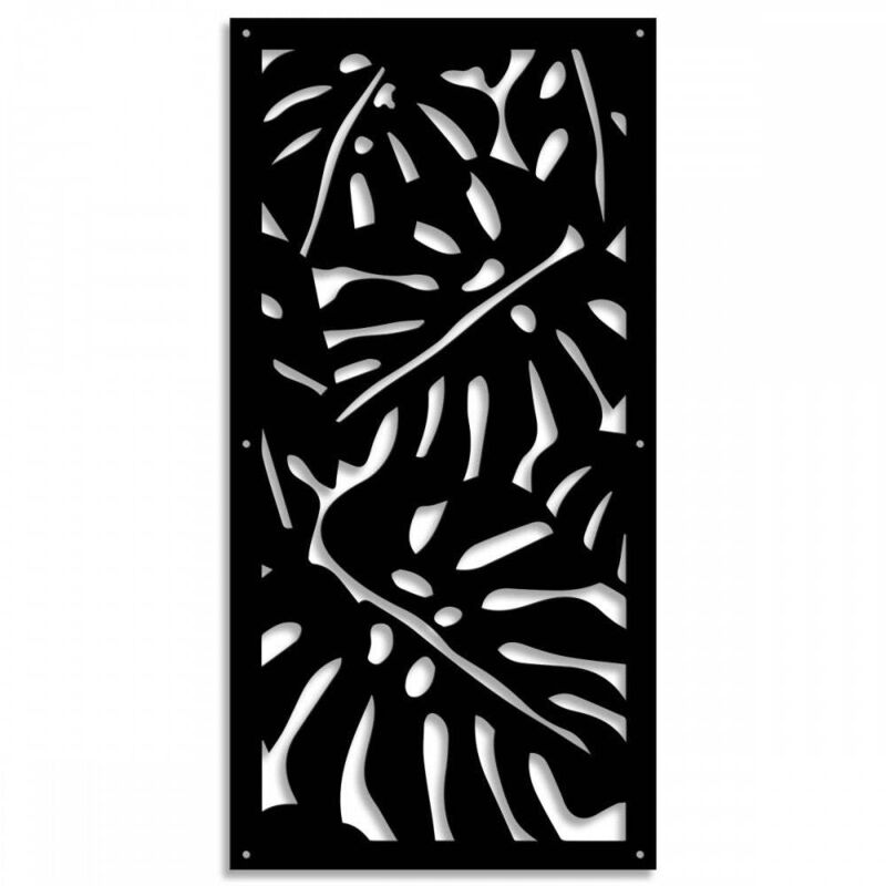 foto del prodotto signorbit filodendro pannello parasole in pvc traforato spessore 10mm colore nero misura 98x198 cm