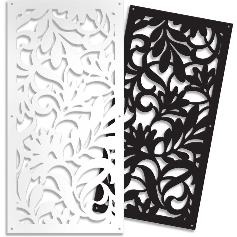 foto del prodotto signorbit fiori pannello in pvc traforato parasole colore bianco misura 47x94 cm