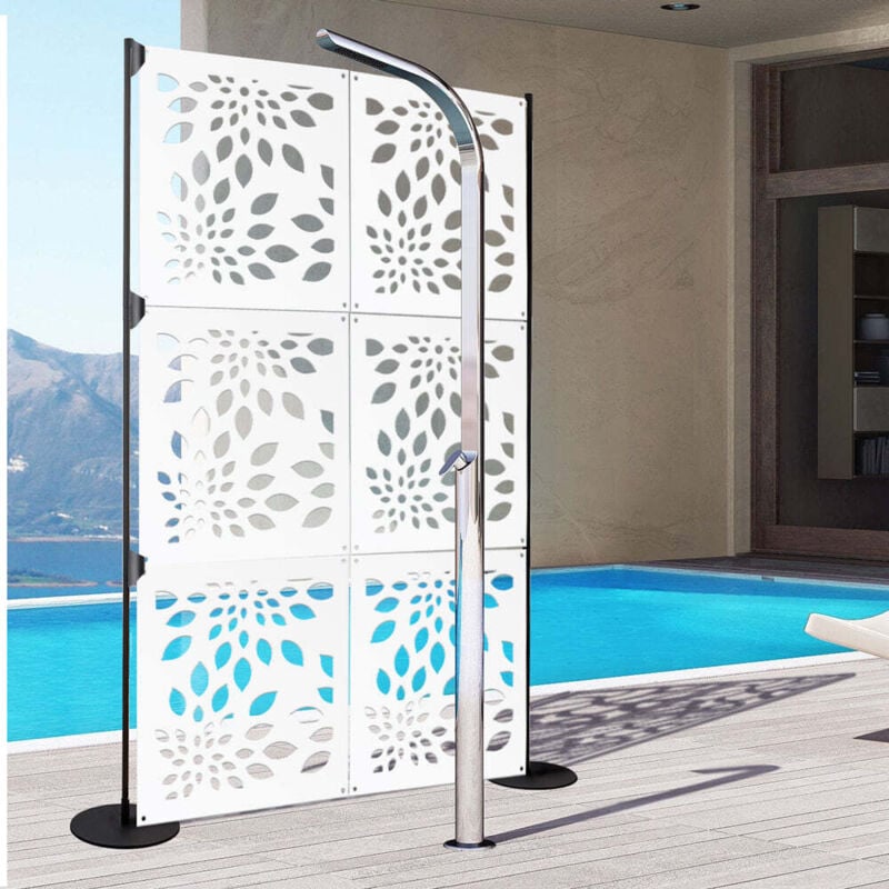 foto del prodotto signorbit - fireworks - pannello in pvc traforato - parasole - misura: 48x48 cm - colore: bianco