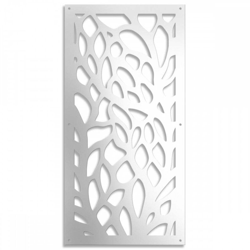 foto del prodotto signorbit foglie pannello pvc traforato spessore 1cm parasole colore bianco misura 47x94 cm