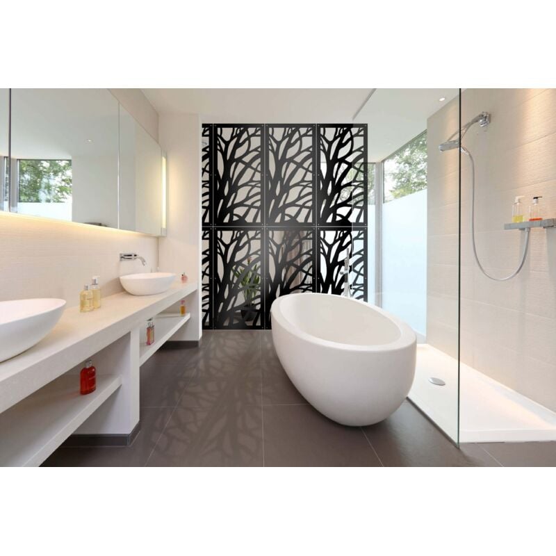 foto del prodotto signorbit foresta pannello in pvc traforato parasole spessore 1cm colore nero misura 47x94 cm