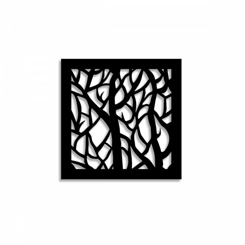 foto del prodotto signorbit foresta pannello in pvc traforato parasole spessore 1cm misura 73x73 cm colore nero