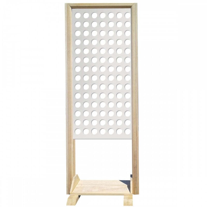 foto del prodotto signorbit - fori piccoli - separè - paravento modulabile - 70x190cm - in legno e pvc - colore bianco