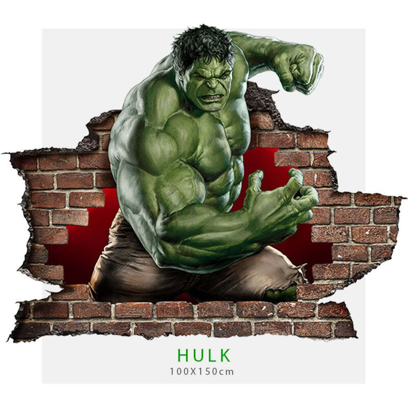 foto del prodotto signorbit l incredibile hulk wall sticker cameretta bimbi misura 150x100 cm