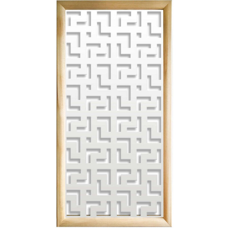 foto del prodotto signorbit - labyrinth l - moduli decorativi in legno e pvc - colore bianco - misura 47x94 cm