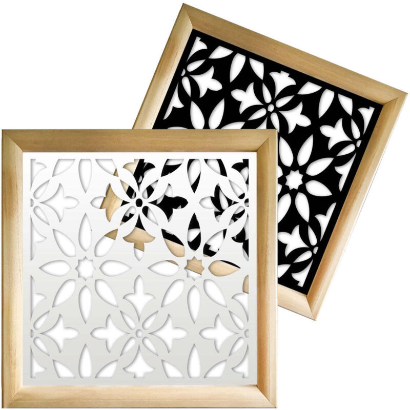 foto del prodotto signorbit lancers moduli decorativi in legno e pvc misura 48x48 cm colore bianco
