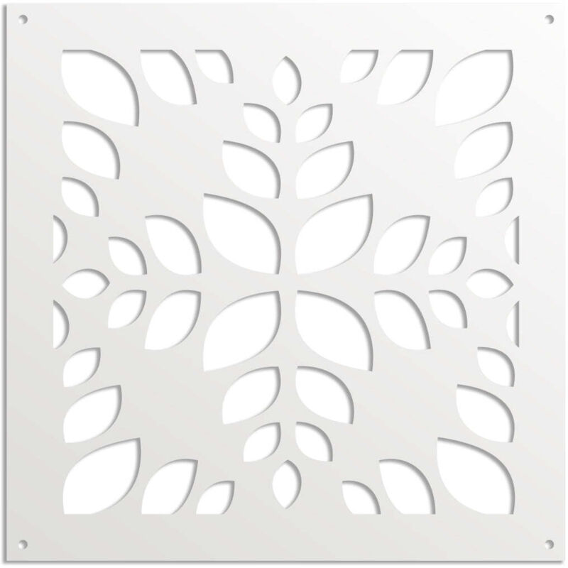 foto del prodotto signorbit leaves pannello in pvc traforato parasole colore bianco misura 48x48 cm