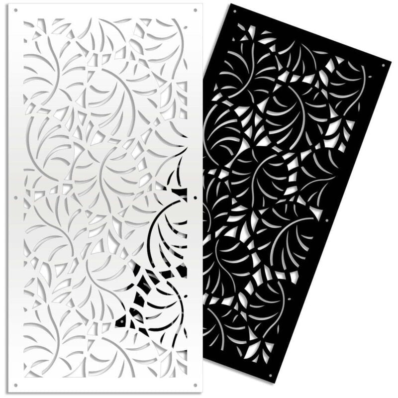 foto del prodotto signorbit - mangrovie - pannello in pvc traforato - parasole - misura: 50x150 cm - colore: bianco