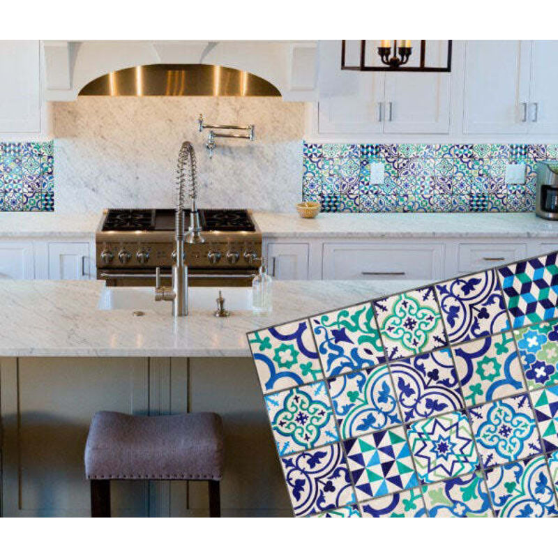 foto del prodotto signorbit mattonelle vietri paraschizzi da cucina in pvc flessibile misura 120x60cm spessore 3mm title blu