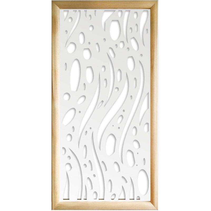 foto del prodotto signorbit - mistral - moduli decorativi in legno e pvc - colore bianco - misura 73x148 cm