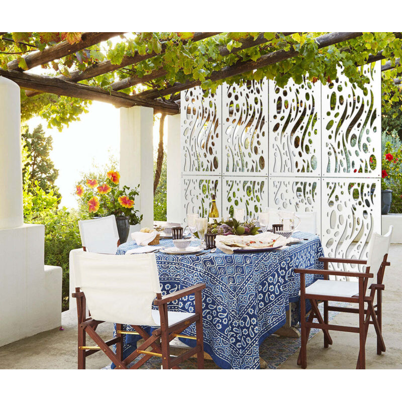 foto del prodotto signorbit mistral pannello in pvc traforato parasole misura 50x150 cm colore bianco