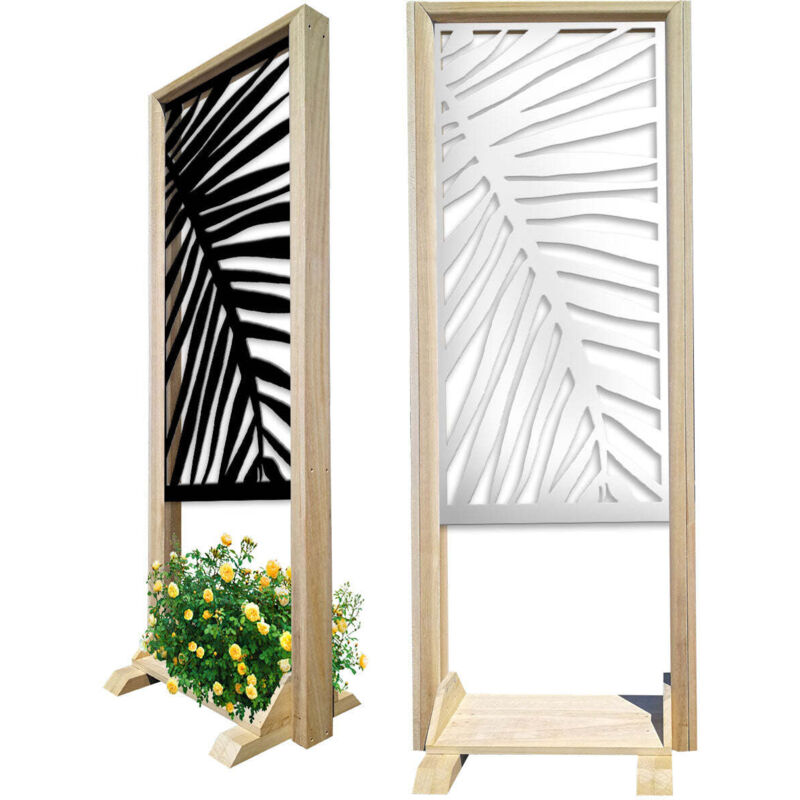 foto del prodotto signorbit palma separ paravento modulabile 70x190cm in legno e pvc colore bianco