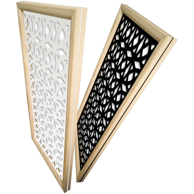 foto del prodotto signorbit plenitude moduli decorativi in legno e pvc colore bianco misura 47x94 cm