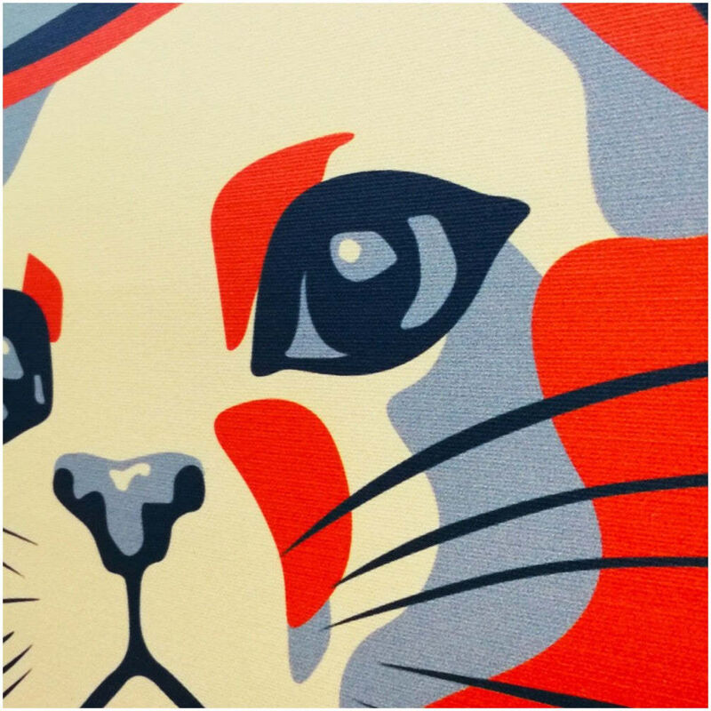 foto del prodotto signorbit quadro canvas su telaio in legno locandina yes we cat misura 50x70 cm