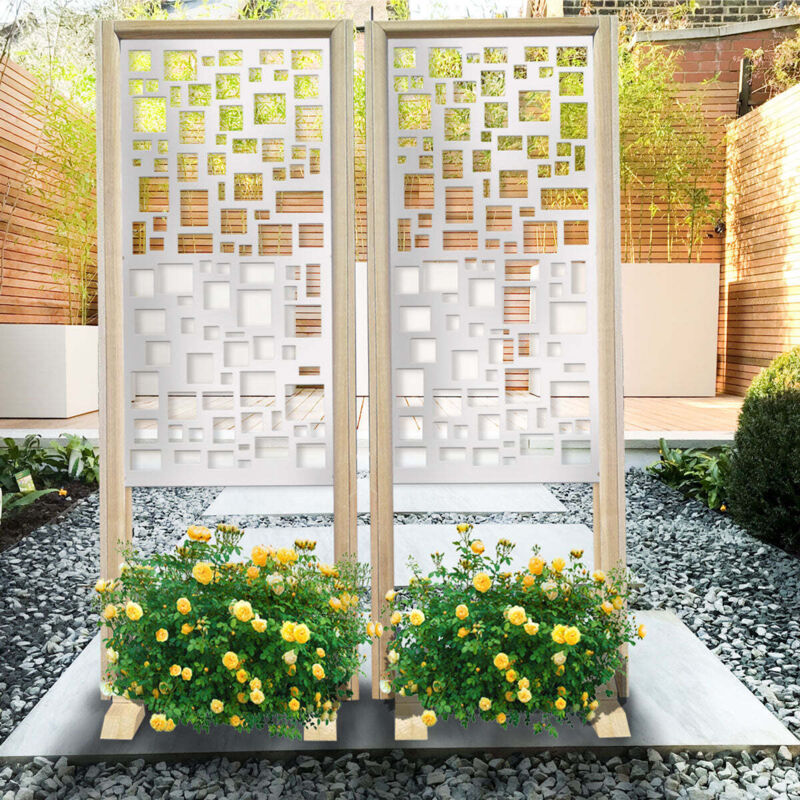 foto del prodotto signorbit random separ paravento modulabile 70x190cm in legno e pvc colore bianco