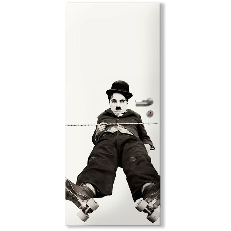 foto del prodotto signorbit rivestimento adesivo per porte interne charlie chaplin misura 75x215 cm