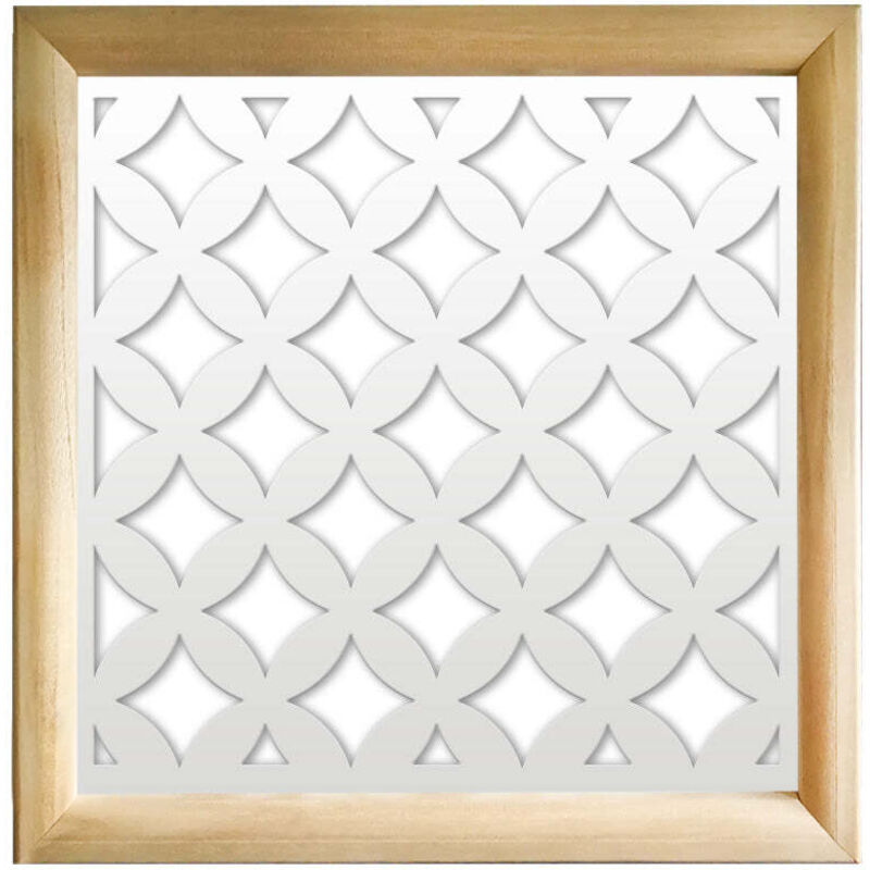 foto del prodotto signorbit rombi moduli decorativi in legno e pvc misura 48x48 cm colore bianco