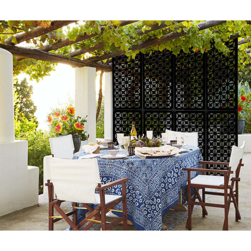 foto del prodotto signorbit - round cross- pannello in pvc traforato - parasole - misura: 98x198 cm - colore: nero