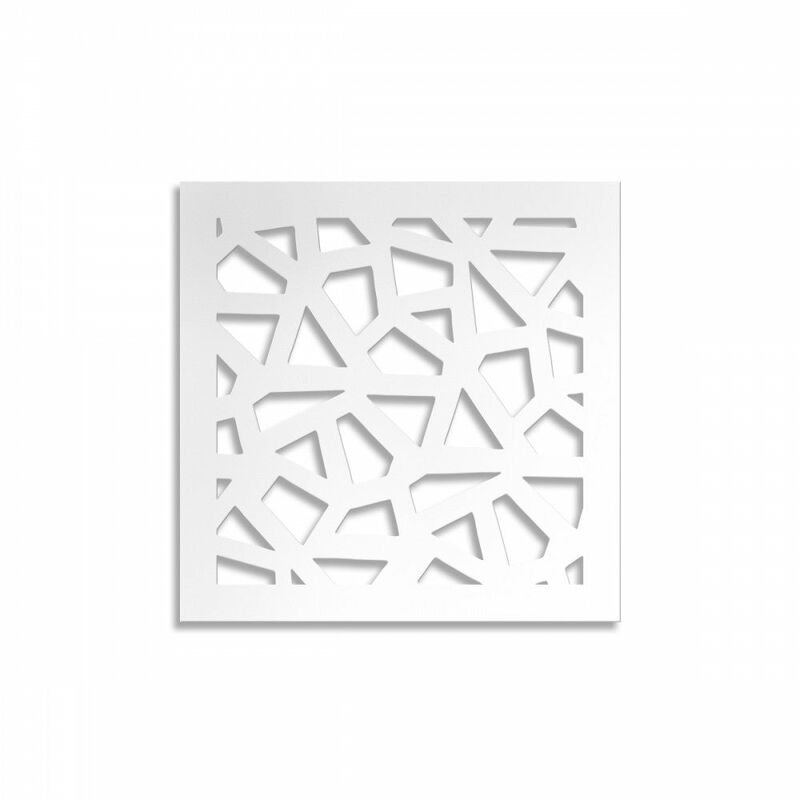 foto del prodotto signorbit - segmenti - pannello in pvc traforato - parasole - misura 73x73 cm - colore bianco