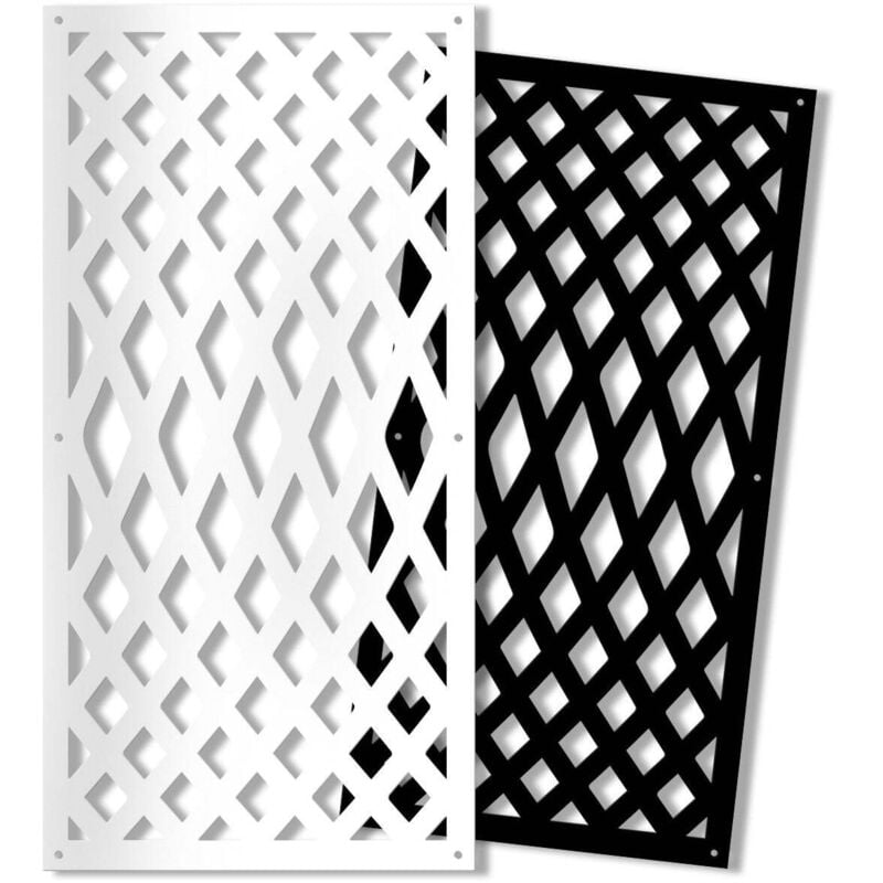 foto del prodotto signorbit siviglia pannello traforato in pvc spessore 10mm misura 73x148 cm colore bianco