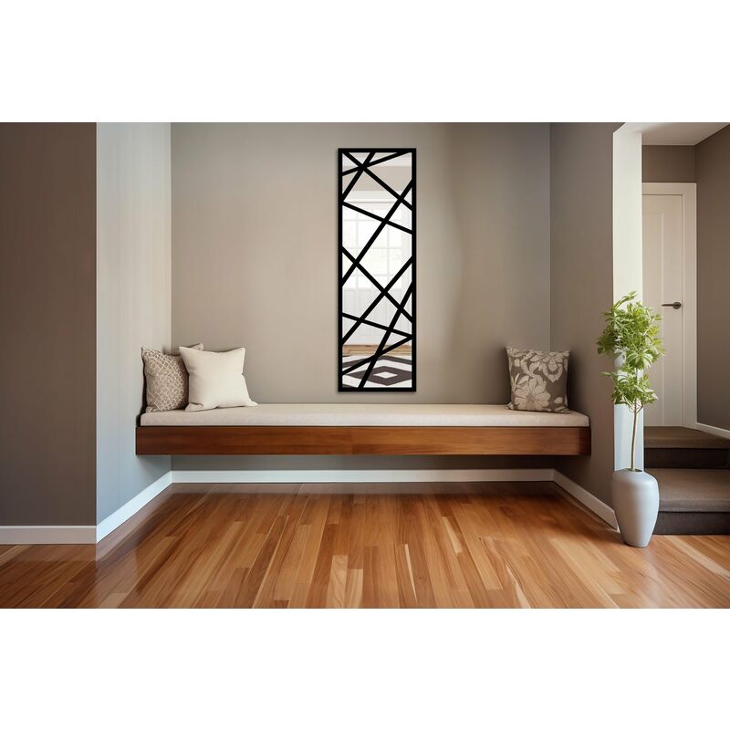 foto del prodotto signorbit specchio infrangibile in pvc alta densit modello artic colore nero misura 45x140 cm misura 45x140 cm