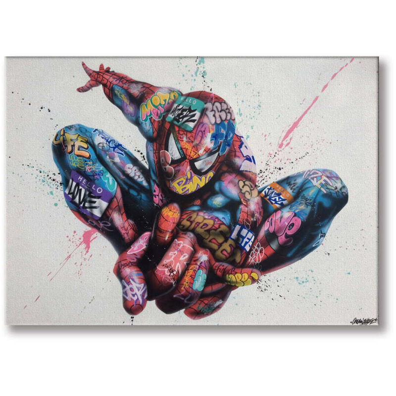foto del prodotto signorbit spider quadro canvas contemporaneo su telaio in legno misura 70x50 cm