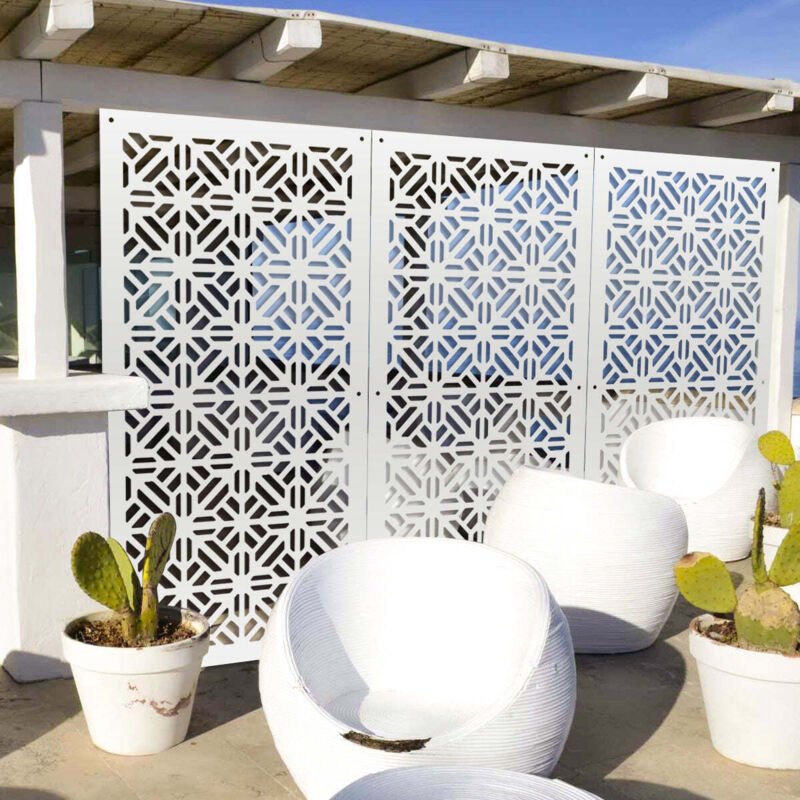 foto del prodotto signorbit stoccolma pannello in pvc traforato parasole misura 50x150 cm colore bianco